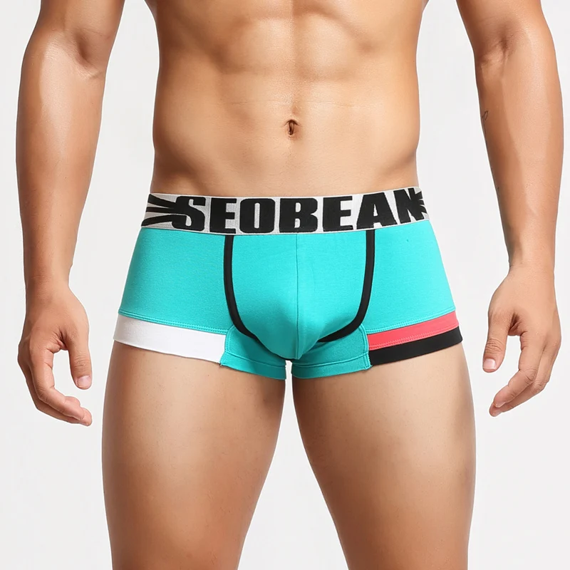 

2022 Men's Underwear Comfortable Boxer Shorts Breathable mesh Trunk Underpants Sexy solid Boxer For Man M-XXL