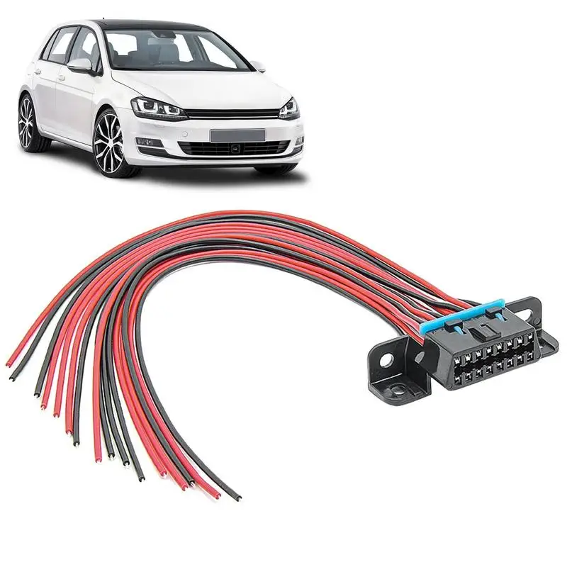 

16-контактный гнездовой разъем для приборной панели, открытый Луженый провод, отрезок, полные кабели, «сделай сам» с нижним кронштейном, фикс...