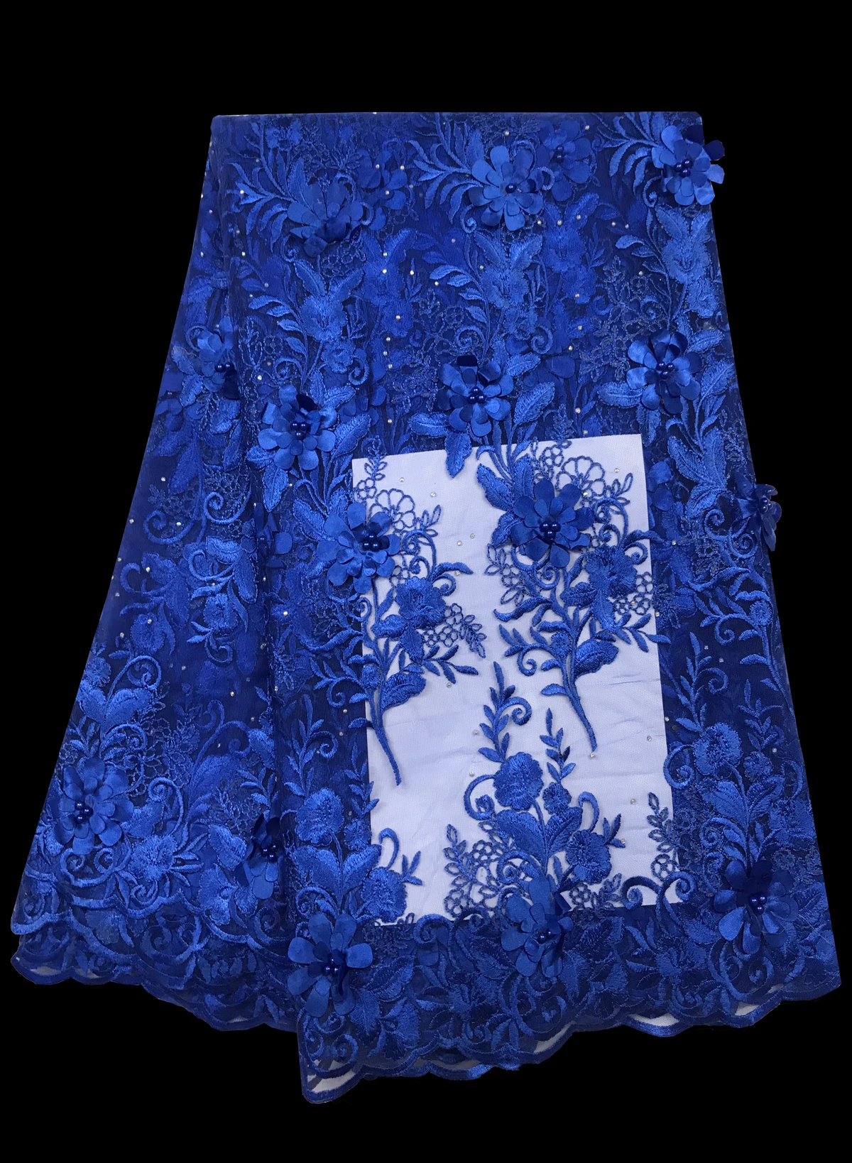 

2018 Latest French Nigerian Laces Fabrics High Quality Tulle African Laces Fabrics Wedding African French Tulle Black ALC-W004