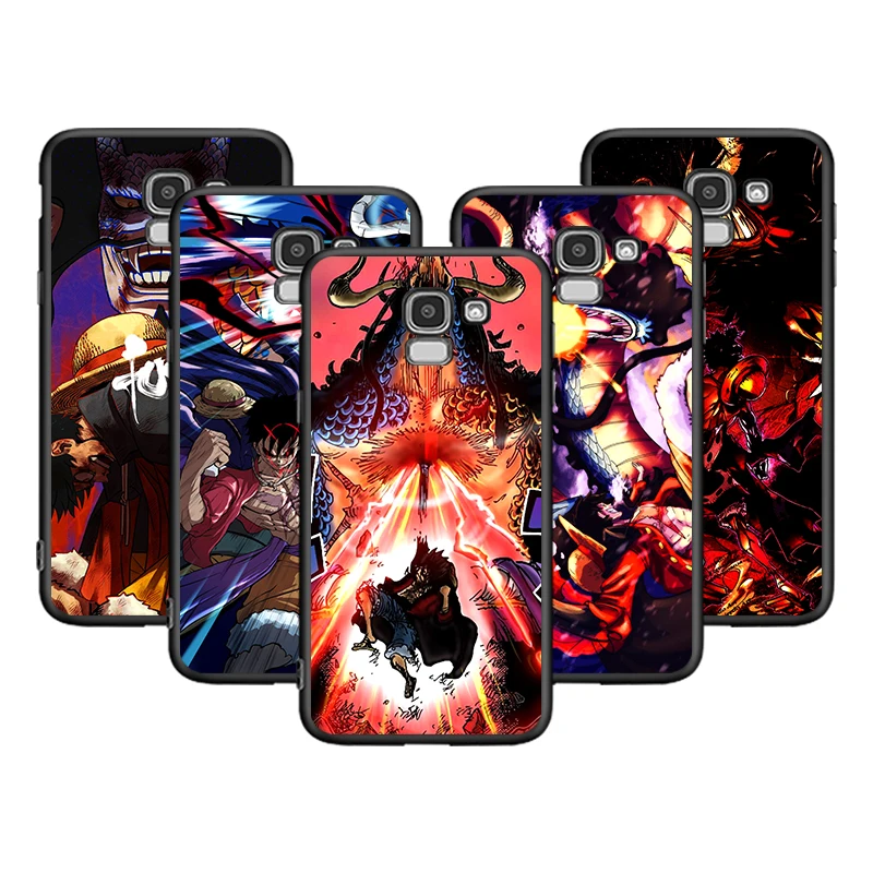 

One Piece Luffy vs Kaido For Samsung Galaxy J8 J7 J6 J5 J4 J3 J2 Duo Prime Plus Core 2018 2017 2016 2015 Black Phone Case