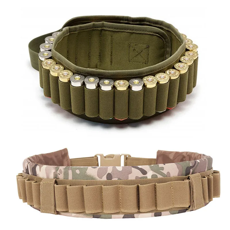 28/30Rounds Bandolier Belt Hunting 12 Gauge Cartridge Pouch Belt Shotgun Bullet Shell Holder Ammo Pouch Airsoft Accessories