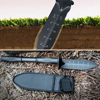metal detector serrated edge shovel knife digger stainless steel garden digging tool multitool with sheath and extended handle