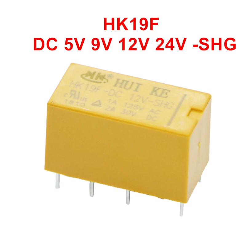 10 шт./лот реле связи HUI KE HK19F-DC5V-SHG HK19F-DC9V-SHG HK19F-DC12V-SHG HK19F-DC24V-SHG |