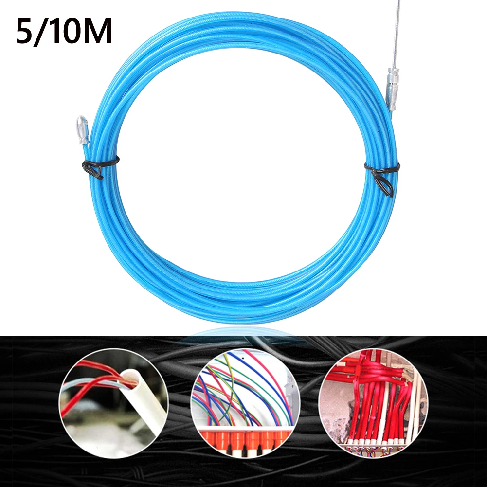 

5/10m Wheel Pushing Wiring Install Electric Cable Puller Guide Device Conduit Rodder Pulling Fish Draw Tape Reel Ducting