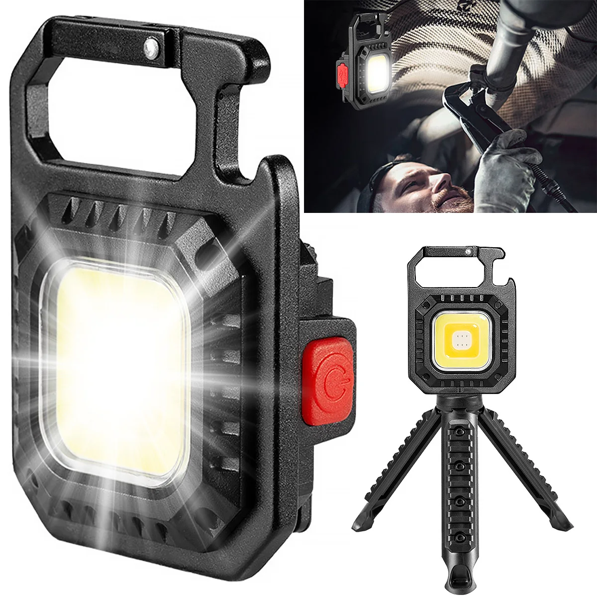 

Светодиодный мини-фонасветильник на солнечной батарее, 700 люмен, магнитный COB фонасветильник, 500 мАч, зарядка через USB, яркий портативный Рабо...