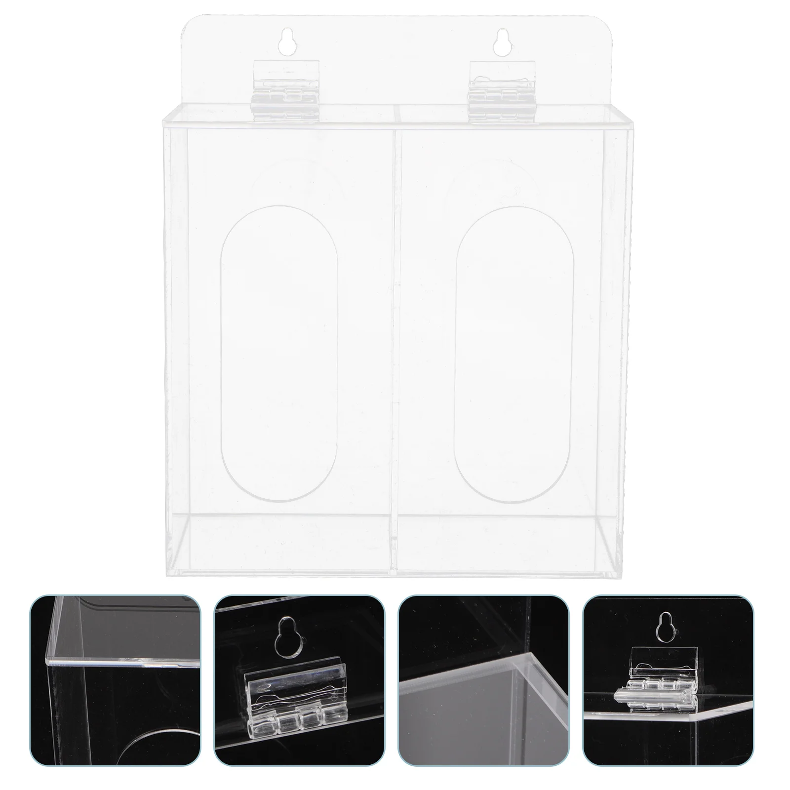

Holder Dispenser Box Wall Acrylic Storage Case Glovemounted Container Tissue Clear Hygiene Station Disposable Household