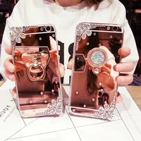 rhinestone phone case for xiaomi 11 10 8 9 lite se poco x2 x3 f3 m3 9t 10t cc9 pro max2 3 cover funda kickstand mirror coque