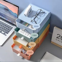 new plastic desktop organizer drawer office accessories storage boxes stackable large capacity makeup organizer storage stand