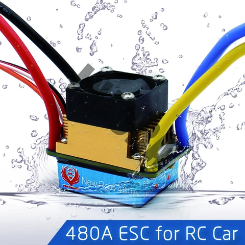 480A водонепроницаемый матовый ESC контроллер скорости с 5 В/3A BEC для 1/10 RC автомобиля гусеничный осевой SCX10 Pro Capra Redcat Gen8 Tamiya HSP