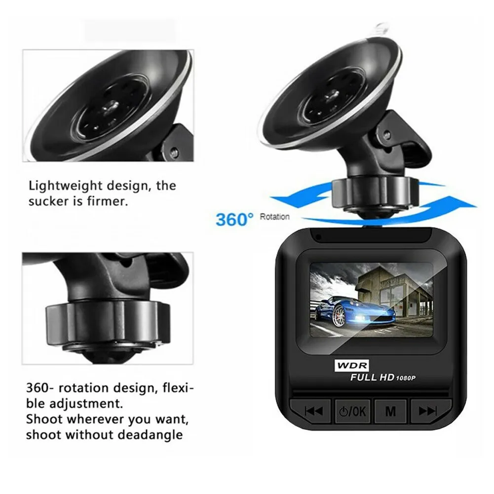 

1080P HD Dual Lens Car DVR Front And Rear Camera Video Dash Cam Recorder Car Accessories High Quality Video Monitors