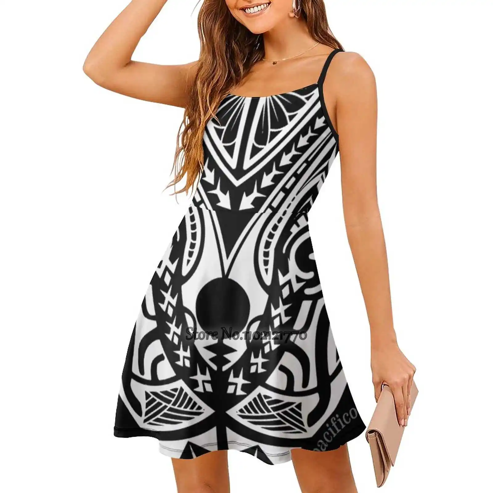 Черно-белое платье Manta Ray с квадратным вырезом летнее для женщин элегантное