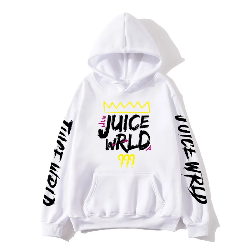 

Hot sale black and white J UICEWrld hoodie thread sweatshirt juice wrld juice wrld juicewrld trap rap rainbow fault juice world