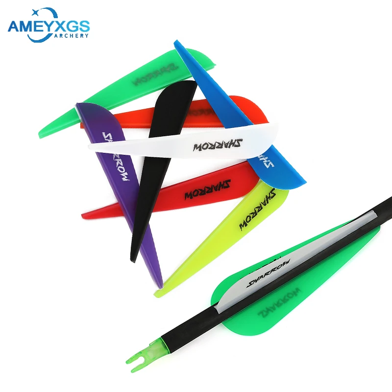 50 шт. стрельба из лука 3 дюйма искусственное резиновое перо Fletches Fletching DIY Arow вал