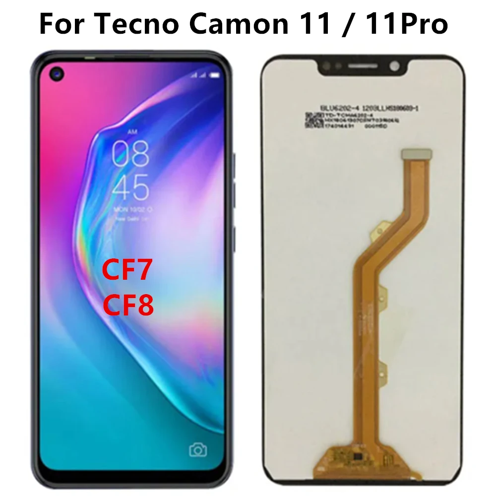 

6.2" LCD Screen For Tecno Camon 11 CF7 LCD Display Touch Digitizer Assembly For Tecno Camon 11 Pro CF8 LCD Screen Replacement