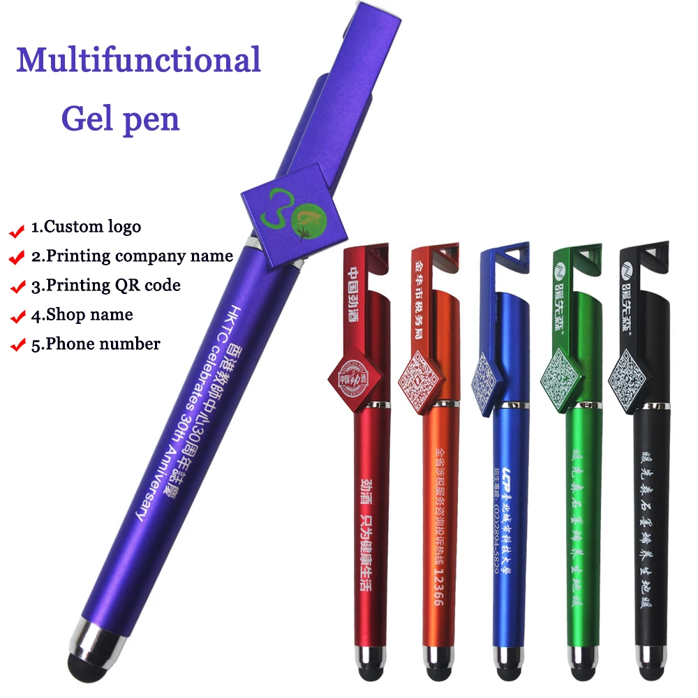 100pcs Gel Pen Customize Logo Pen Ballpoint Pen Advertising Pen Engraved Name Private Laser Kid Gift School Supplies Stationery