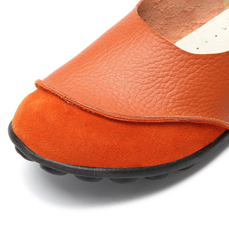 PU Leather Walking Shoes for Women Flat With Sports Footwear Breathable Sneakers For Female Slip-On Shoes