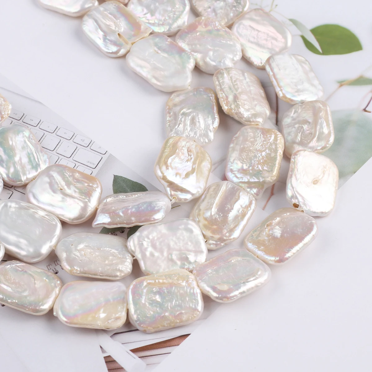 Natural Baroque Pearl Bead RectangleLoose Spacer Bead for Jewelry Making Diy Women Necklace Bracelet Accessories