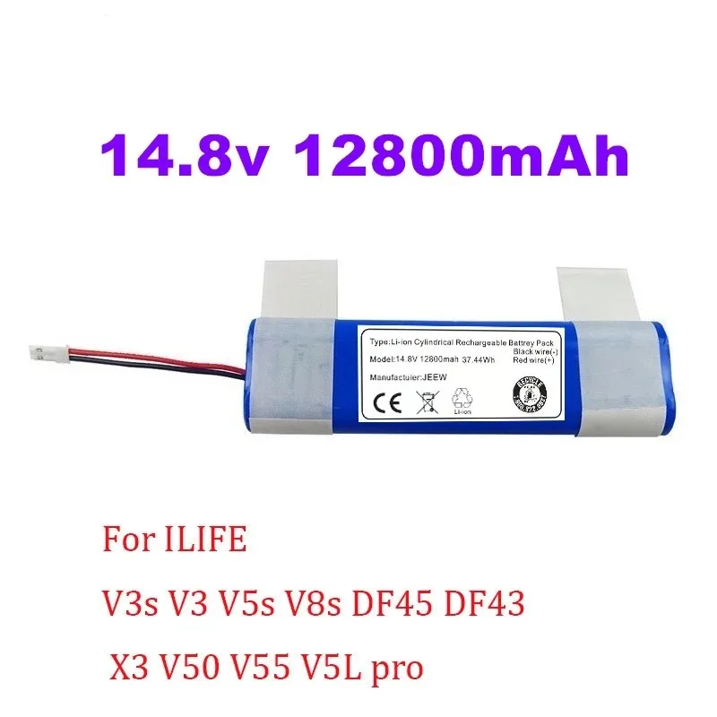 

Genuine 14.8 V12800mah 18650 Lithium Battery For ILIFE V3s Pro, V50, V5s Pro, V8s, x750 Robotic Vacuum Battery