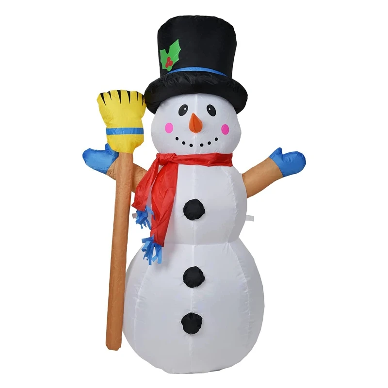 

Christmas Inflatables Inflatable Christmas Snowman With Rotating Led Lights For Lawn Yard Porch Xmas Party EU Plug