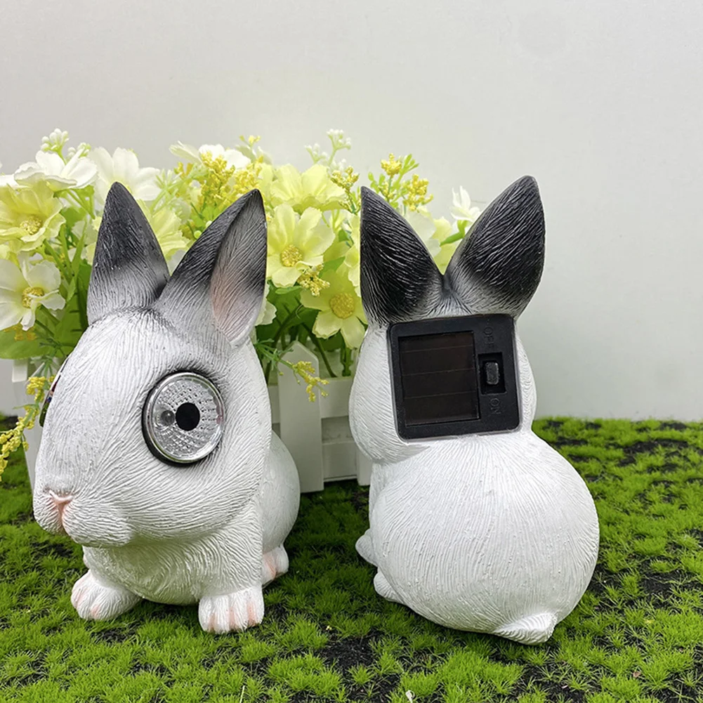 

LED Solar Animal Decorative Lamp Hand Painted Resin Landscape Courtyard Light Sun Protection Animal Ornaments for Terrace Garden