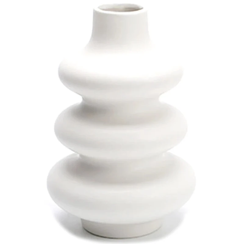 

Nordic White Vegetarian Ceramics Desktop Vases Ornaments Office Desktop Flower Arrangement Container Home Decoration