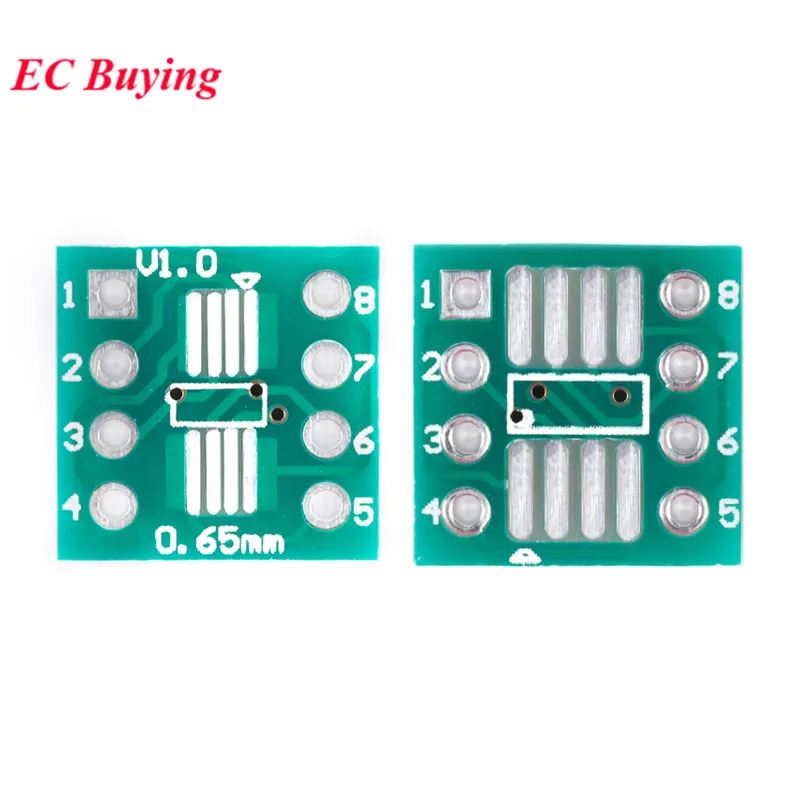 10 шт., адаптер для TSSOP8 SSOP8 SOP8 К DIP8 PCB SOP-8 SOP, тестовая плата IC, шаг 2,54 мм, 0,65 мм, 1,27 мм