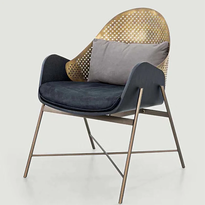 

Dining Modern Living Rooms Chairs Luxury Bedroom Metal Designer Lounge Chair Single Relaxing Sandalye House Accessories