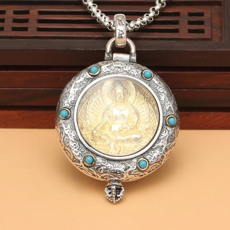 Модное мужское ожерелье из чистого серебра S925 кулон шестизначный настоящий