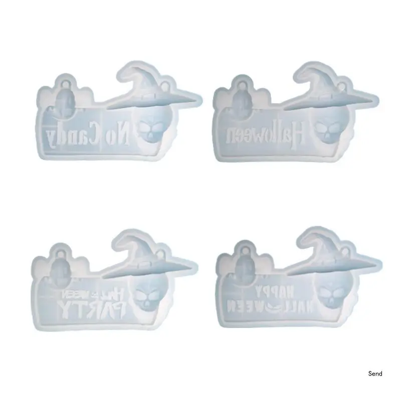 

1 шт./4 шт., форма для литья ювелирных изделий из смолы для Хэллоуина, черепа, призрака