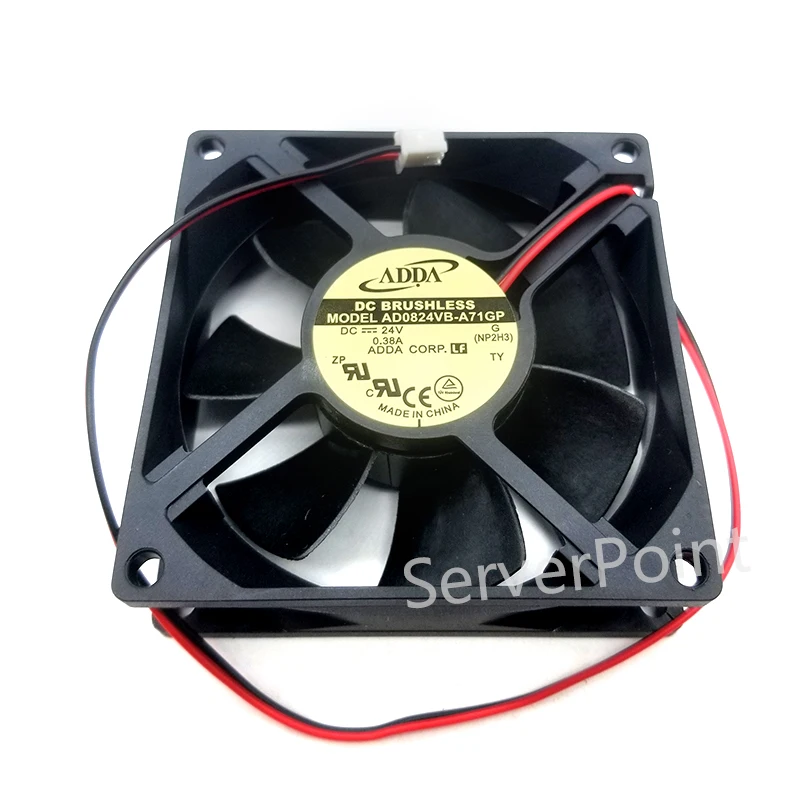 Новинка для ADDA AD0824VB-A71GP 8025 24V 0.38A 2-проводной охлаждающий вентилятор