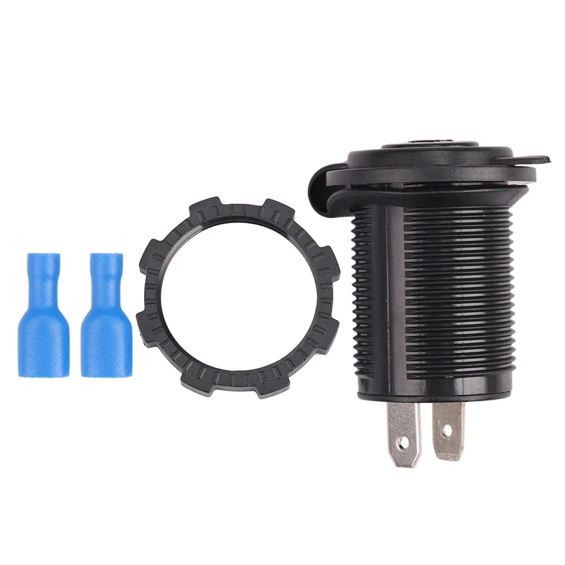 

NEW-Waterproof 12V Car Cigarette Lighter Socket USB Charger Power Adapter Outlet SM