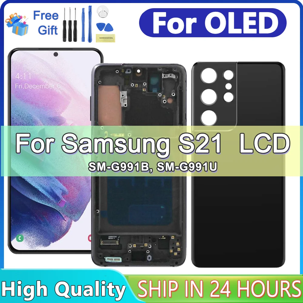 6 2 ''для AMOLED для Samsung S21 5G ЖК-дисплей G990F G991F G991U Дисплей с цифровым