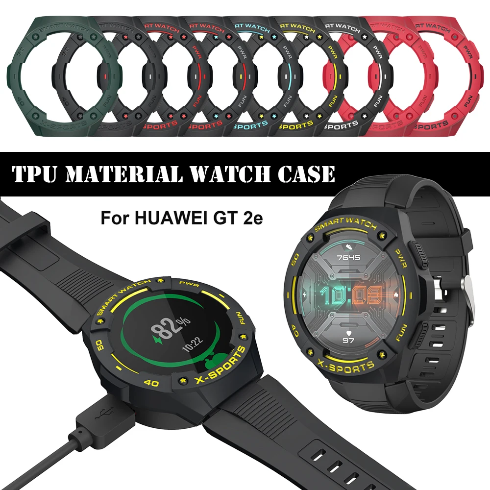 Armor TPU Protective Case Shockproof Cover Full Protector Bumper Smart Watch Accessories For HUAWEI Watch GT 2e gt2e