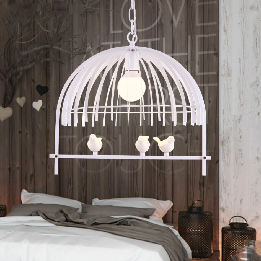 

Bird Cage pendant light For Dining Room Bar Kitchen island lustre suspension lamp Loft Industrial Retro studio lamp