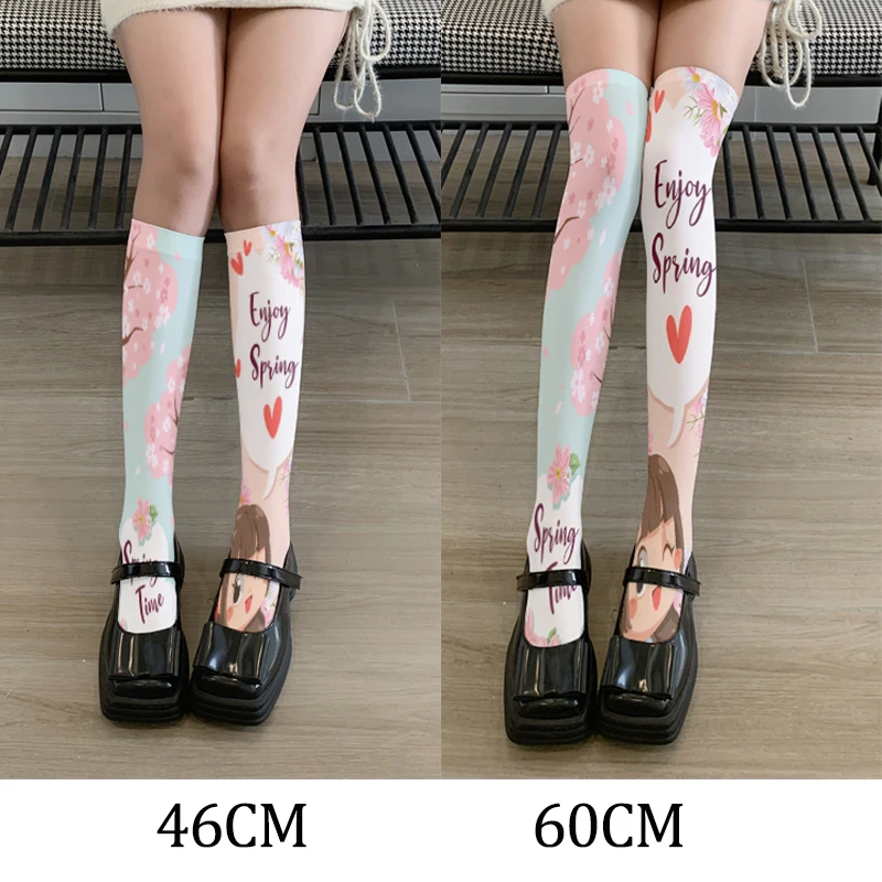 Cartoon Sweet girl Stockings Women Fashion Casual Lolita JK Thigh Socks High-quality Stockings Girls Halloween Cosplay Kawai New