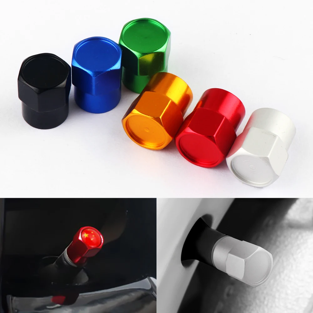 

4PCS Car Tires Wheel Valve Cap Dust Cover Auto Styling Stickers for Ford Wolf ST Racing GT Shelby Mustang Kuga Focus Accessories