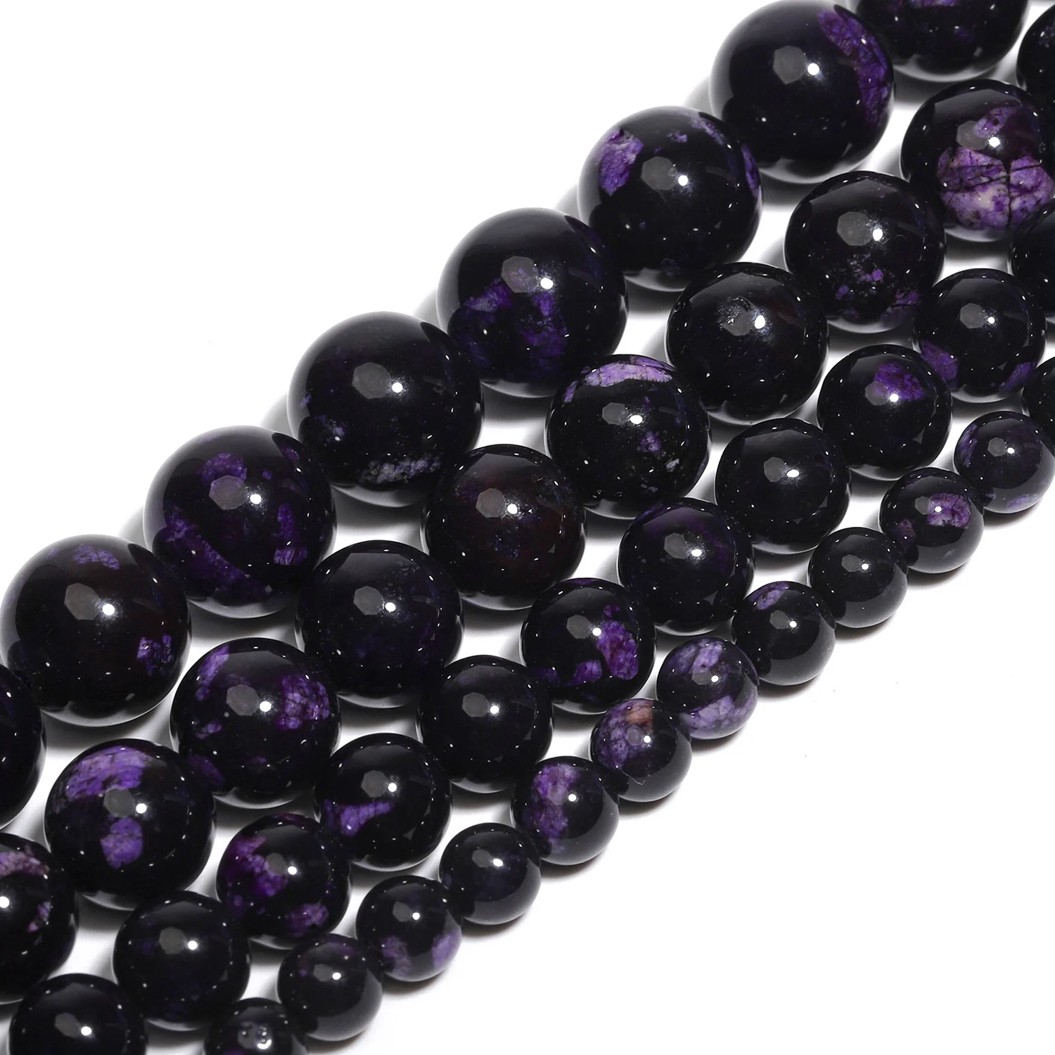 Натуральный камень San Sheng 6/8/10/12 мм фиолетовые бусины круглые свободные