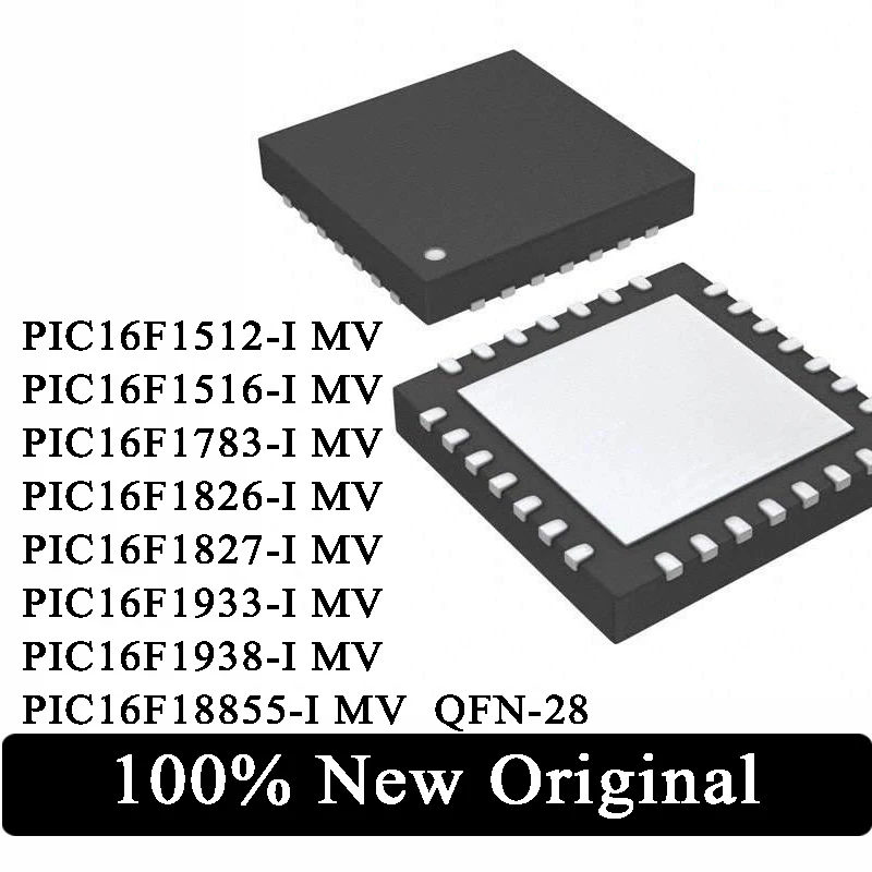 10 шт. PIC16F1512-I PIC16F1516-I PIC16F1783-I PIC16F1826-I PIC16F1827-I PIC16F1933-I PIC16F1938-I PIC16F18855-I MV QFN-28 микросхема