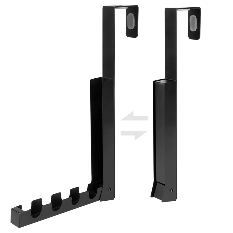 

New 2 Pack Over The Door Hooks, Foldable 4 Hooks Door Hangers Wardrobe Hooks For Hanging Clothes, Towels, Coats And More