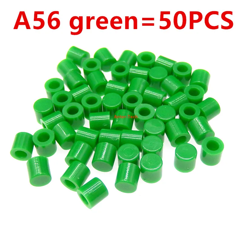 

Пластиковый колпачок A56 6x6 мм, 50 шт./партия, Набор колпачков для сенсорных кнопок, 6*6 мм, кнопки для переключателей красного, черного, синего, зеленого, белого, серого, желтого цветов