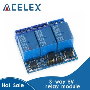 3 Channel Relay Module With Optocoupler Isolation Opto-isolated Compatible 3.3V 5V Signal High-volta in USA (United States)