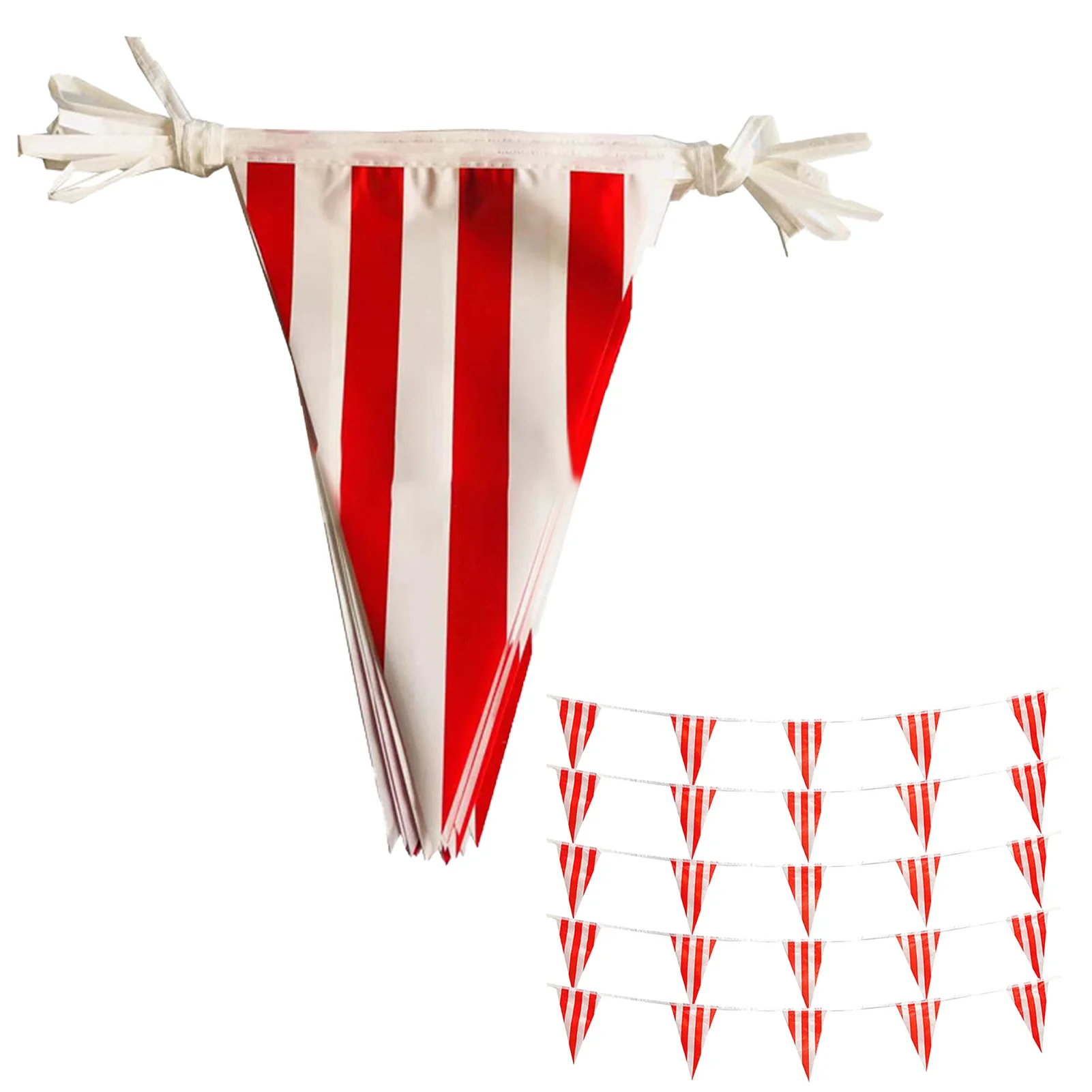 

Carnival Circus Banner Flag Red And White Bunting Flag Triangle Bunting Flag For Carnival Birthday Party 7.8 X 11.8 Inch
