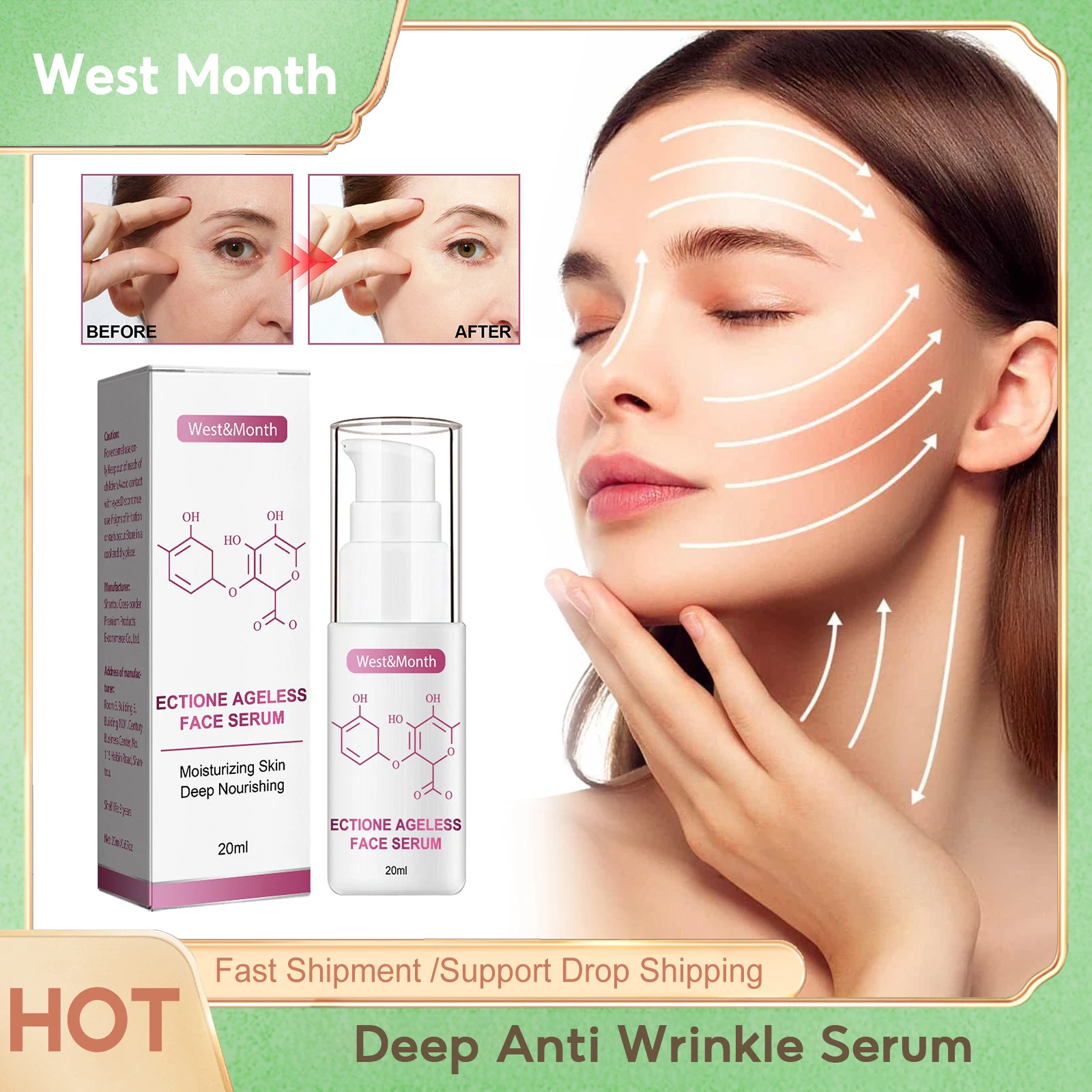 

Deep Anti Wrinkle Serum Retinol Tightening Firming Skin Improve Fine Lines Brightening Moisturizer Anti Aging Face Essence 20ml