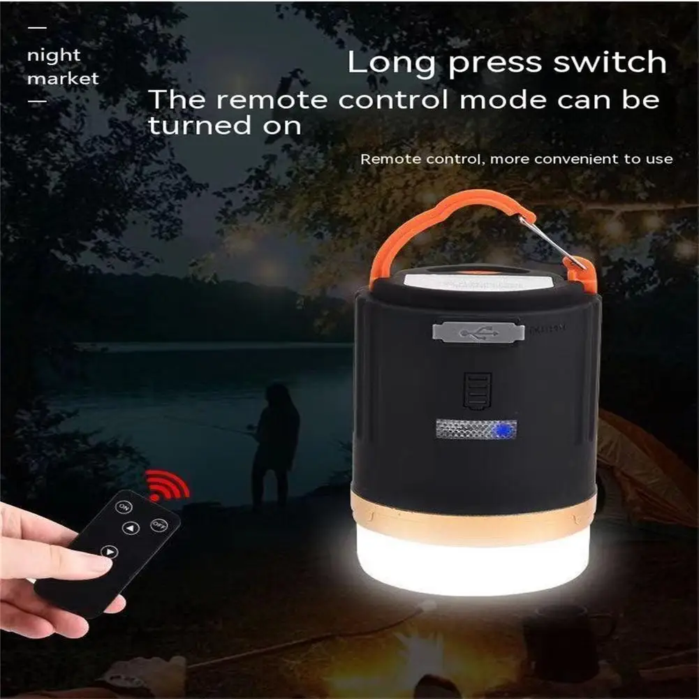 

4800mah Portable Camping Lamp Solar LED Rechargeable Remote Control Outdoor Tent Light Flashlight Torch Emergency Lights For BBQ