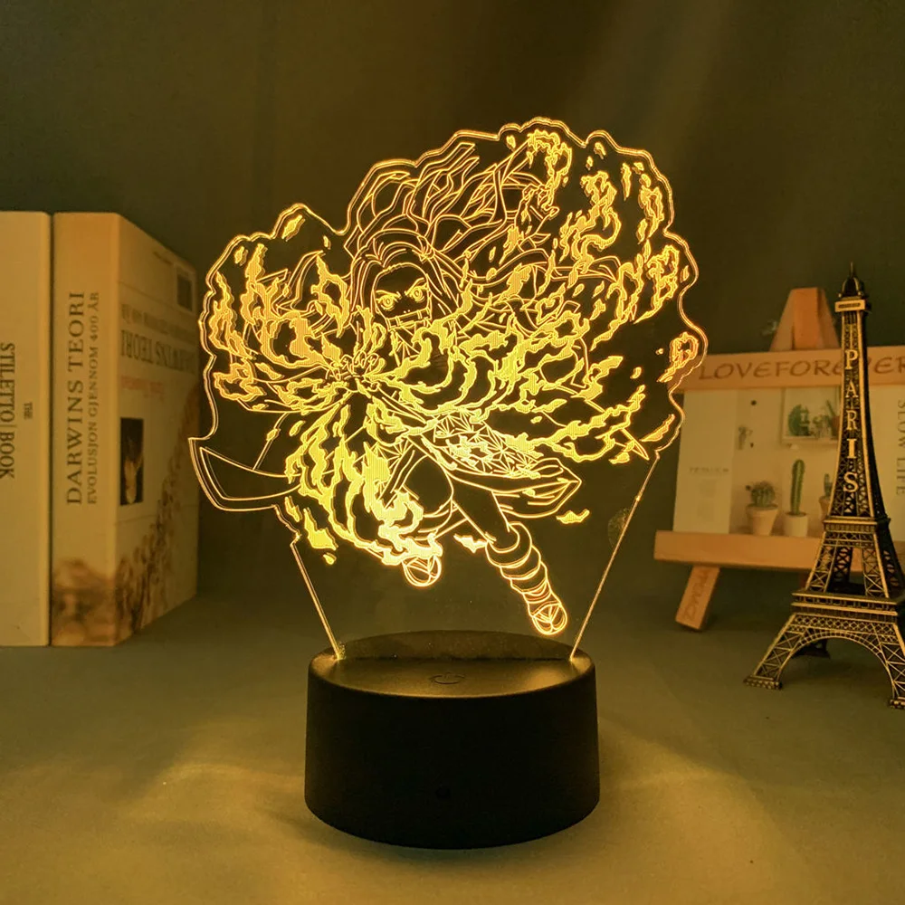 

Demon slayer kimetsu no yaiba Nezuko Kamado 3d led lamp for bedroom manga night lights anime action figure Decoration gift