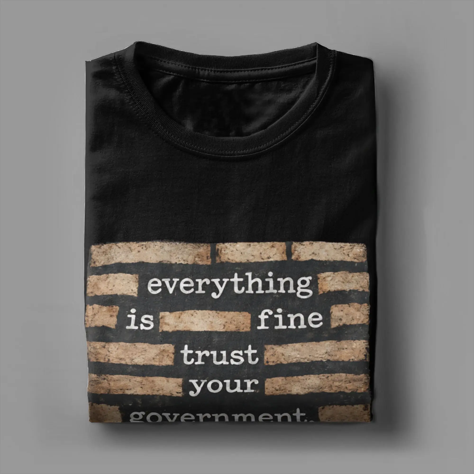 Фото Футболка Harajuku Summer Everything Is Fine Trust Your Government, модная стильная хлопковая футболка для пар, большие размеры №4