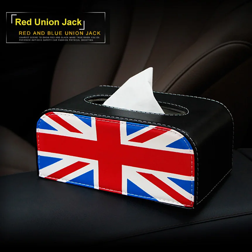 

Red Union Jack Leather Tissue Box Napkin Home Car Decoration For M Coope r R 50 R 53 R 56 R 58 R 60 F 54 F 56 F 57 F60 Country