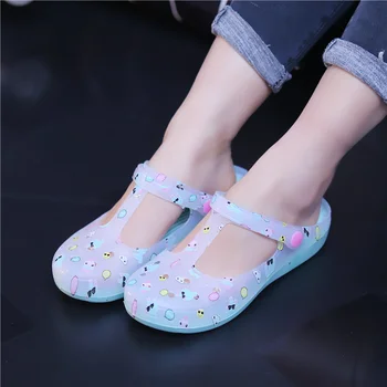 Summer Jelly Shoes Flat Simple Women Sandals Fashion Brand Casual Slipper Woman Breathable PVC Sandals Plus Size 2023 1