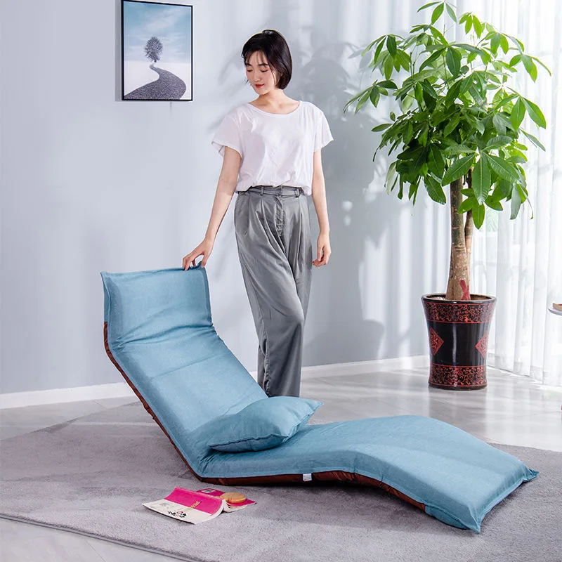 

Japanese Chaise Lounge Chair Living Room Floor Modern Seating Reclining Adjustable Foldable Folding Lazy Lounger Sofa Bed