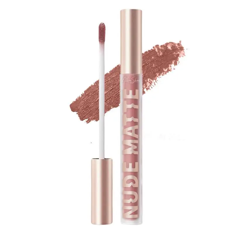 

Matte Lip Gloss Matte Liquid Long-Lasting Lipstick Makeup Long Lasting High Pigmented Nude Waterproof Lip Gloss Kit Girls Women